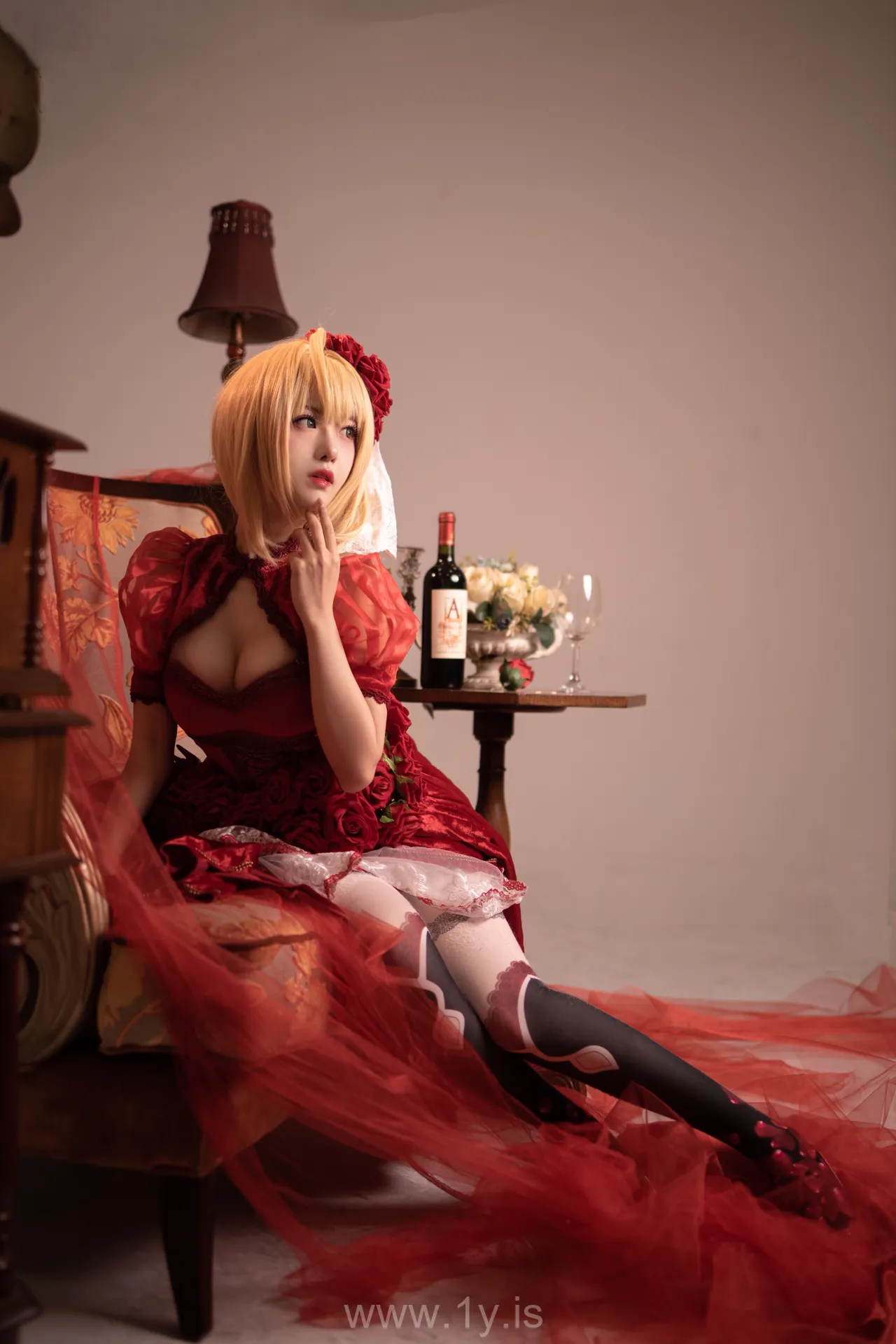 Coser@Shika小鹿鹿 NO.026 Pretty Asian Women 尼禄礼服